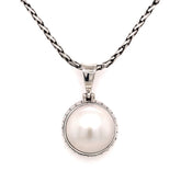 Lady's Sterling Silver Pendant Length 17 inch chain PCSS17    With One